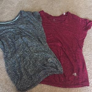 Adidas cotton workout tees climalite